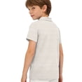 thumbnail image 4 of Grblisyd Back to School Boys Girls Short Sleeve Collar Polo School Uniform Shirt Casual Striped Tops, 4 of 6