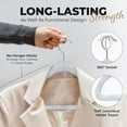 thumbnail image 4 of Lifetime Appliance Parts 200 Pack Velvet Hanger for Shirt Pants Dresses Skirts Suits Jackets - Slim Space Saving Design - Sturdy & Durable Design with Shoulder Grooves Hook - Ivory, 4 of 5