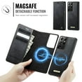 thumbnail image 4 of Funda Billetera Desmontable Magnética 2 en 1 Magsafe para Samsung Galaxy S21 Ultra con Tarjetero para Mujer y Hombre,Cuero PU Retro 【Bloqueo RFID】 Funda con soporte a prueba de golpes, 4 of 10