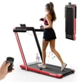 thumbnail image 1 of SuperFit 2.25HP 2 in 1 Folding Treadmill Jogging Machine W/APP Control Red, 1 of 1