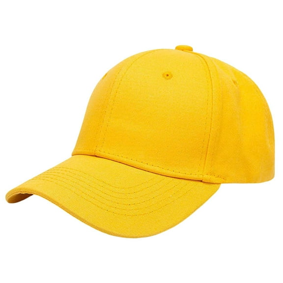 UJNDER Adjustable Washed Denim Baseball Visor for Casual Everyday Wear Unisex Splice Trucker Hat for All Seasons Yellow