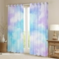 thumbnail image 2 of Castle Fairy Universe Galaxy Curtains Pack Of 2 (42X84 Each) for Women Girls,Stars Print Curtains Blackout,Gradient Ombre Bedroom Curtains,Microfiber Bedroom Decor, 2 of 6