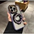 thumbnail image 3 of for iPhone 13 Pro Max Colorful Glass Beads,Bling Magnetic Holder Transparent Phone Case,Suitable for Magsafe,Light Luxury and Simplicity,Purple, 3 of 12