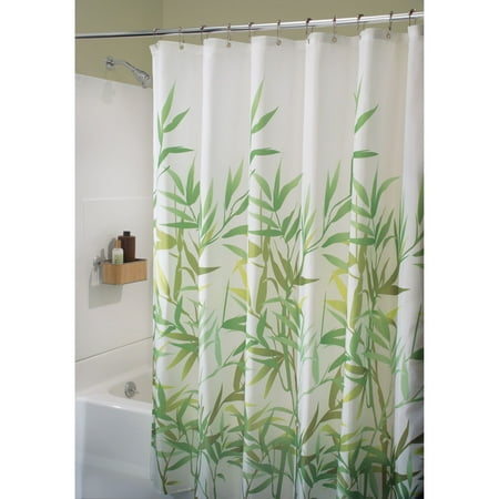 Interdesign Anzu Fabric Shower Curtain Stall 54 X 78 Green