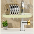 thumbnail image 4 of Clearance Items,npkgvia Drying Rack,Strainer,Kitchen Supplies Small Accessories Cooking Accessories Simple And Luxurious Faucet Storage Rack Kitchen Shelving Kitchen,Kitchen Drain Strainer,Green, 4 of 4