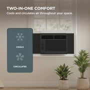 TCL 5,000 BTU Mechanical Window Air Conditioner (Black) - Two-in-One Cooling & Fan, 7 Temperature Settings, Dual Fan & Cooling Speeds, Compact Fit, Washable Filter, Cools up to 150 Sq ft - W5WM-B3