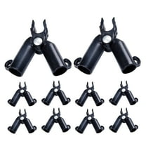 Pawsdot 10pcs Garden Stake Connectors Durable Design Black PP Plastic