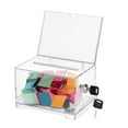 thumbnail image 3 of Clear Ballot Box w/ Removable Sign Holder/Header, Self-Standing Acrylic Raffle Ticket Collection Storage Container w/ Lock & Keys, for Voting Fund-Raising Charity Donation Survey Suggestions Contests, 3 of 7