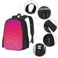 thumbnail image 2 of KLL Light Purple Glitter Pattern Carry on Backpack,16.5x12.5x5.5 Personal Item Bag Carry On Backpack Water Resistant Lightweight Daypack, 2 of 6
