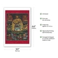 thumbnail image 2 of Yama Dharmaraja - Buddhist Protector Deity - Vintage Tibetan Thangka Buddhist Painting c.1800s - Fine Art Matte Paper Print (Unframed) 30x44in, 2 of 4