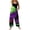 Purple, variant on Women's Halloween Jumpsuits Skeleton Castle Halter Backless Funny Overalls Ghost Skull Sleeveless Horror Rompers, S