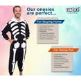 thumbnail image 5 of FUNZIEZ! - Halloween Skeleton Adult Unisex Novelty Union Suit Costume for Halloween - Small, 5 of 6