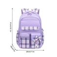 thumbnail image 2 of Hiroekza Small Backpack for Student - Cute Lightweight School Backpack with Bowknot, 41x28x18cm, for Students School Everyday Travel Purple, 2 of 6