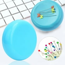 Zerodis Pin Cushion, Pin Cushion Sewing Stitching Storage Pin Blue Round Holder Box, Sewing Cushion