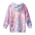 thumbnail image 5 of Xoenoiee Panda Cherry Blossom Print Long Hoodies for Girls Pullover Hoodie Dress Teenagers Lightweight Soft Sweatshirt Tops Graphic Activewear Pullover with Pocket, 7-8 Years, 5 of 7