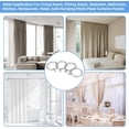 thumbnail image 6 of 48 Pack Curtain Rings with Eyelets, 1.5 Inch I D Metal Drapery Ring for Pinch Pleat Curtains, Drape Ring, Fits Up to 1.2 in Rod (Silver), 6 of 7