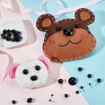 thumbnail image 3 of 250pcs Plastic Needle Felting Eyes & Sew On Eyes Round & Flat Round Black, 3 of 6