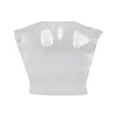 thumbnail image 4 of Women Shiny Rhinestone Sheer Mesh Hollow Out Crop Top See Through Fishnet Tank Top Shirt, 4 of 5