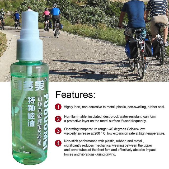 Lubricante en aerosol prémium para bicicletas de montaña, aceite para horquilla delantera, aceite especial para amortiguación de ciclismo, 60 ml