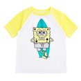 thumbnail image 3 of SpongeBob SquarePants Surfboard UPF 50+ Rash Guard and Swim Trunks Outfit Set Little Kid to Big Kid, 3 of 5