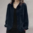 thumbnail image 5 of Enjoytime Button Down Shirts for Women Corduroy Collared Long Sleeve Tops Fall Fashion Work Casual Blouses with Pockets, 5 of 7