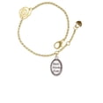 thumbnail image 2 of Delight Jewelry Silvertone Best Mom Ever Oval Gold-tone Rose Link Chain Bracelet, 6.25"+1.75" Extender, 2 of 4