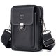 thumbnail image 1 of Bolso de cuero para hombre, bolso de viaje, bandolera, bandolera, monedero para teléfono celular BULLCAPTAIN Paquete de cuero, 1 of 7