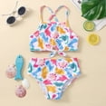 thumbnail image 2 of TAIAOJING Baby Girl 2-Piece Bikini Swimsuit Summer Toddler Bowknot Cartoon Dinosaur Prints Two Piece Swimwear Bikini Set Bathing Suit 6 Years, 2 of 7