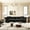 Black, variant on Eyisean 89" King Size Velvet Couch with Ottoman, Tufted Design, 3-in-1 Convertible Pull Out Chesterfield Sleeper Sofa Bed , Queen Sleeper Couch for Small Spaces Apartments, Guest Rooms, Living Room