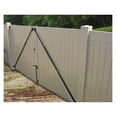 Black Steel Adjustable Gate Brace Kit For Vinyl and Wood Includes