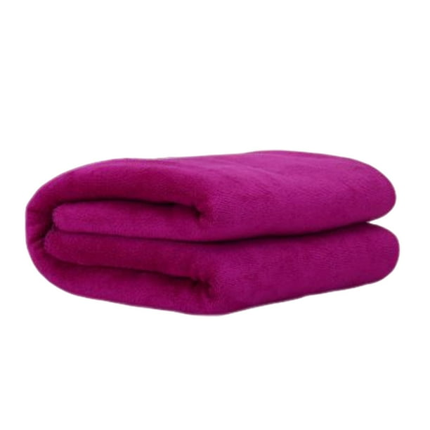 Bearachild Toalla de baño de microfibra, paño de baño absorbente de agua, máquina de ducha de Fitness para Spa, paño lavable para el Toallas y Paños Vino rojo 100*200/Grosor medio