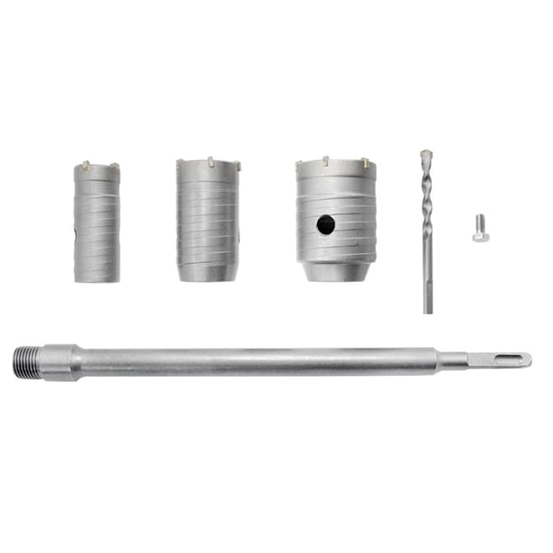 Taladro de sierra de campana, 30 mm, 40 mm, 50 mm Juego de sierras de campana, taladro para hormigón, varilla de extensión SDS Plus de 350 mm, punta de carburo de tungsteno, sierra de campana para