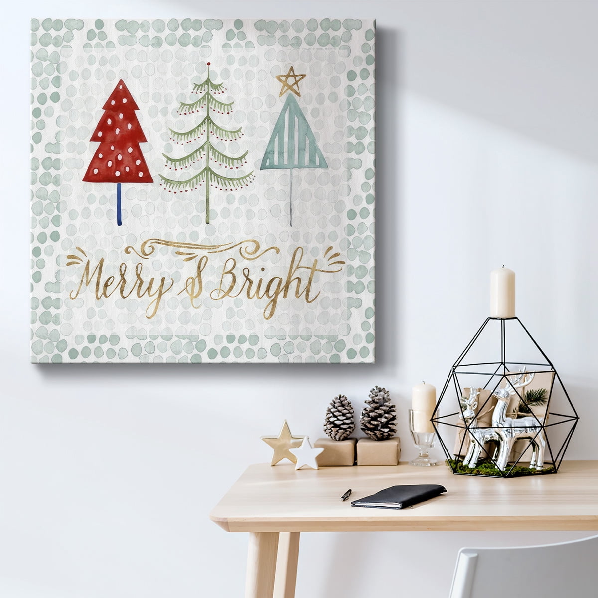 Christmas Tree Whimsy III- Gallery Wrapped Canvas