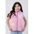 thumbnail image 2 of Barbie Faux Shearling Zip Up Sleeveless Jacket Vest Little Kid to Big Kid, 2 of 5