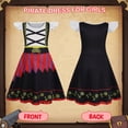 thumbnail image 6 of Benylion Girls Pirate Costume Kids Halloween Dress Up Toddler Pirate Outfits Christmas Birthday Party Cosplay Clother for 5-6 Years, 6 of 7