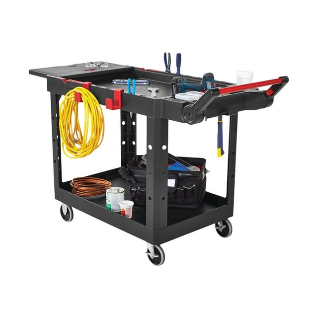 Rubbermaid Commercial Products 1997208 Heavy Duty Adaptable Utility Cart, Black, Medium, 51.47" Height, 36.00" Width