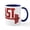 White/Navy Inside, variant on CafePress - Beast Red Mug - 11 oz Ceramic Mug - Novelty Coffee Tea Cup