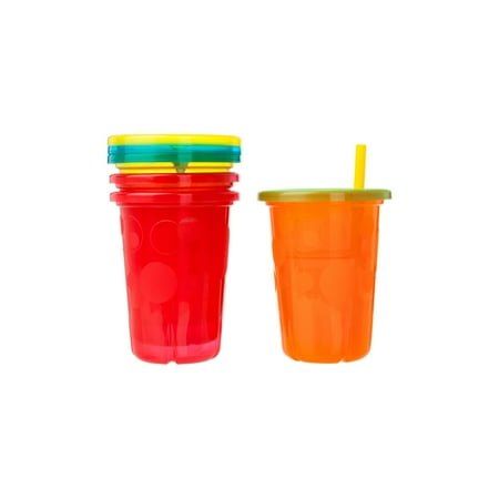 The First Years Take & Toss Spill-Proof Straw Cups, 18+ Months, 4 (Best Weighted Straw Sippy Cup)