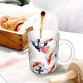 thumbnail image 3 of Yiaed Koi Fish And Corals Print Ceramics Coffee,Large Handle Design,Extra Large Tea and Coffee Cup for Office and Home Mugs, 3 of 6