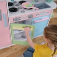 thumbnail image 6 of KidKraft Uptown Pastel Wooden Play Kitchen with Chalkboard, Play Phone, and See-Through Doors, 6 of 10