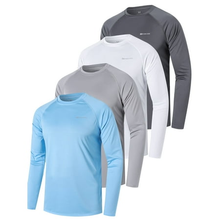 ZENGVEE Mens UPF 50+ Swim Shirts Outdoor Long Sleeve Sun Protection Workout Shirts for Athletic Running Fishing Hiking