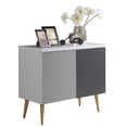 thumbnail image 1 of Hodedah Contemporary Wooden Entry Way Accent Table in White-Gray Finish, 1 of 5