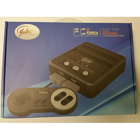 Yobo FC 2 Slim Game Top Loader Console System for NES & SNES & Super Famicom Games (Top Best Snes Games)