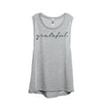thumbnail image 1 of Thread Tank Grateful Women's Sleeveless Muscle Tank Top Sport Grey Small, 1 of 4