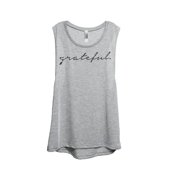 Thread Tank Grateful Women's Sleeveless Muscle Tank Top Sport Grey Small