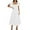 White, variant on Dresses for Women Puff Sleeve Loose Casual Square Neck Dress Solid Summer Dress