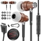 thumbnail image 1 of Auriculares sinfonizados de madera premium para iPhone con cable (USB C), sonido de graves profundos, sonido 3D, control de volumen del micrófono, 90% de cancelación de ruido para dispositivos tipo C., 1 of 5