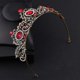 thumbnail image 2 of 1pc Baroque Crown Elegant Alloy Leaf Rhinestone Inlaid Crown Hair for Bride, 2 of 4