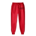 thumbnail image 4 of dGslk Red Hooded Sweatshirt and Sweatpants Set, STRONGER THAN THE STORM Motivational Print, Unisex Casual Tracksuit, Soft Fleece, Comfortable Loungewear for Men and Women Red XL, 4 of 4