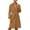 Brown, variant on Women Trench Coat Long Loose Jacket Classic Lapel Peacoat with Belt Navy M